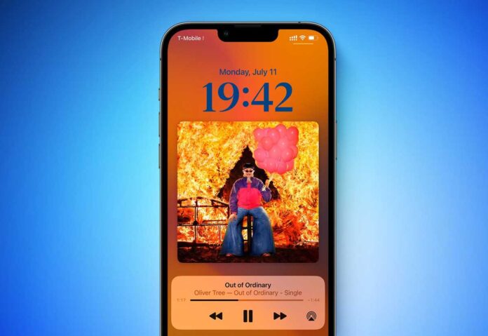 Nell’ultima beta di iOS 16, player musicale a tutto schermo nella schermata di blocco