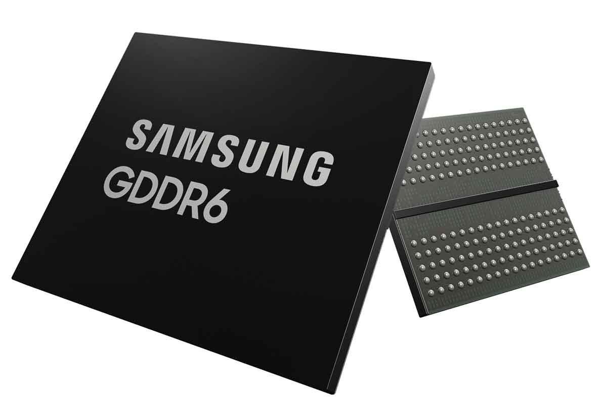 Samsung ha creato DRAM GDDR6 da 24Gbps per le schede video