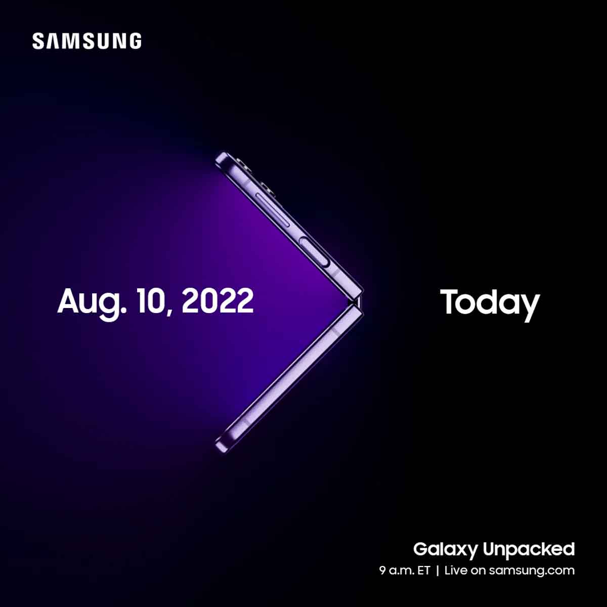Samsung, diramati gli inviti per l’evento Unpacked del 10 agosto