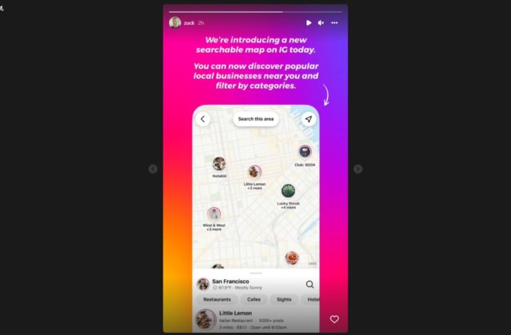 Instagram come Google Maps, ma con i selfie