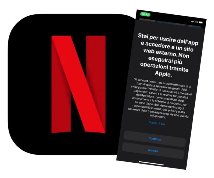 L’app iPhone di Netflix reinderizza alla registrazione esterna