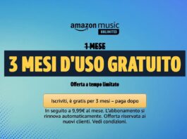 Amazon Music Unlimited: la prova del servizio è gratis per 3 mesi