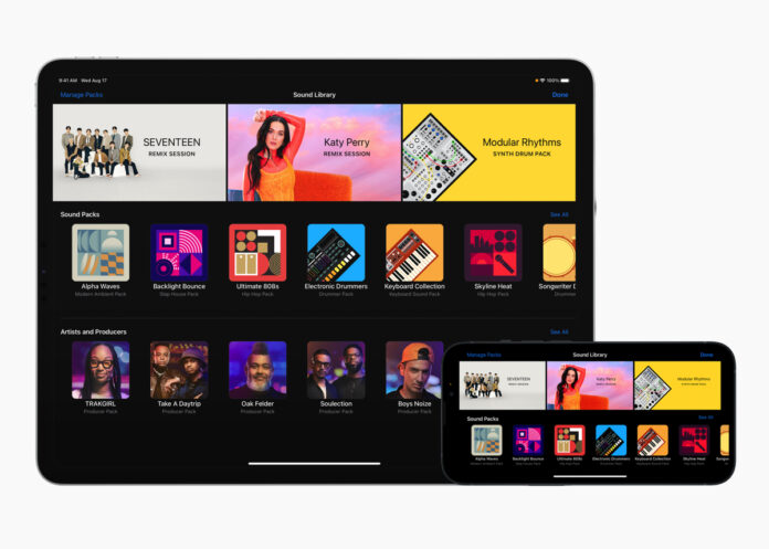 Apple GarageBand regala i remix di Kate Perry e Seventeen