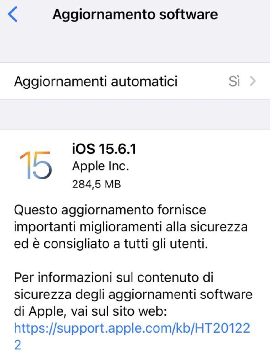 Apple rilascia iOS e iPadOS 15.6.1 e macOS 12.5.1