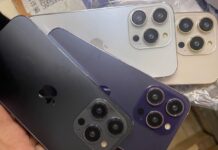 iPhone 14 Pro si mostra in viola e blu