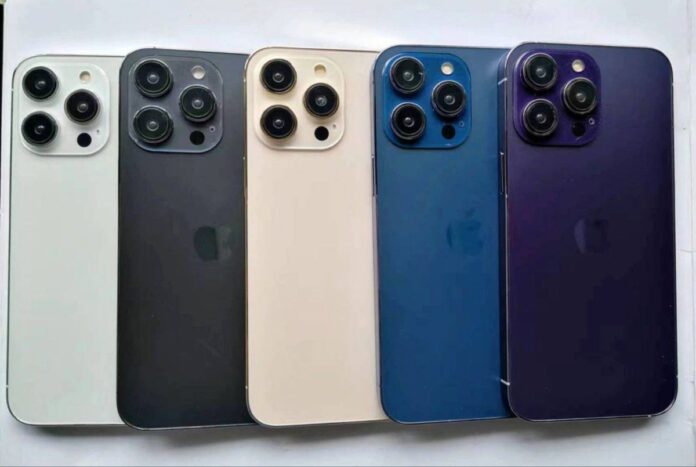 iPhone 14 Pro si mostra in viola e blu