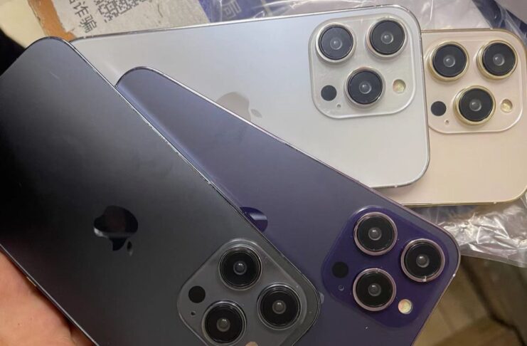 iPhone 14 Pro si mostra in viola e blu
