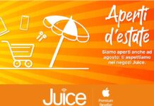 Juice, negozi aperti in agosto, sconti Apple ultimi giorni