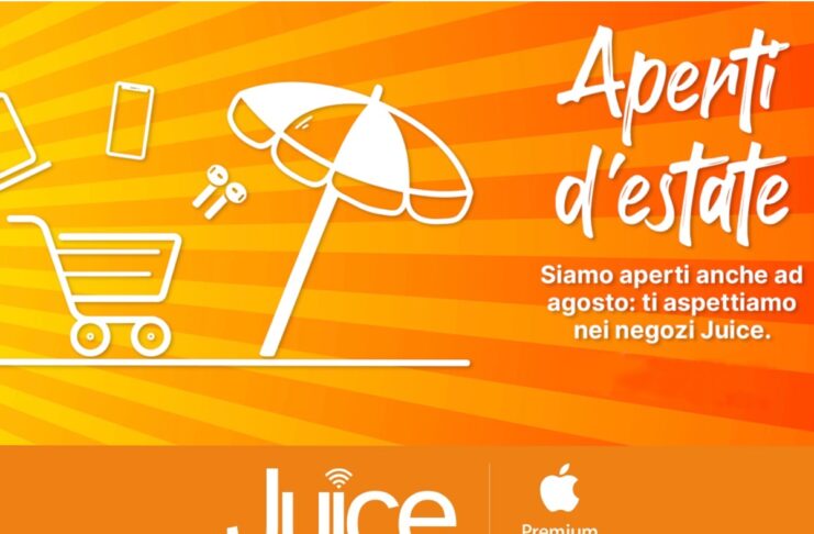 Juice, negozi aperti in agosto, sconti Apple ultimi giorni