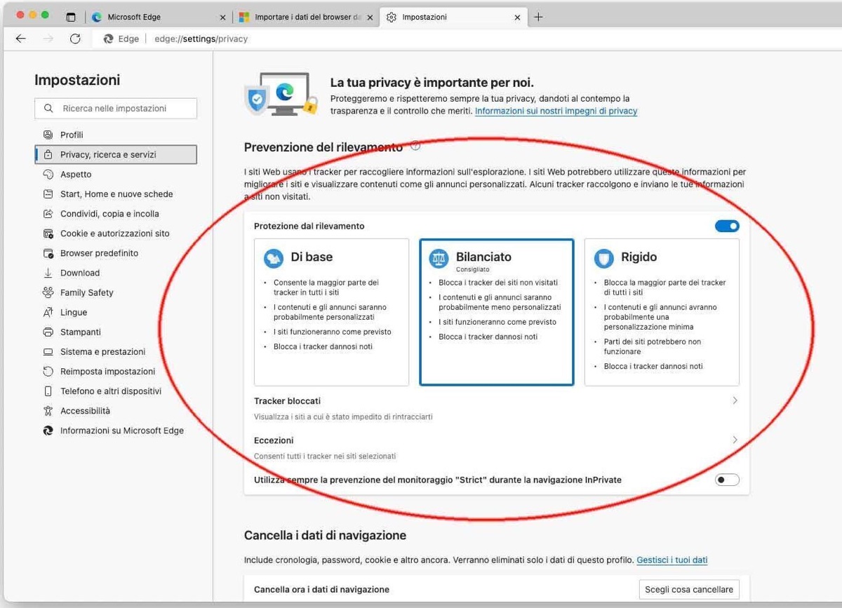 Microsoft Edge migliora le funzionalità di sicurezza con le impostazioni di base