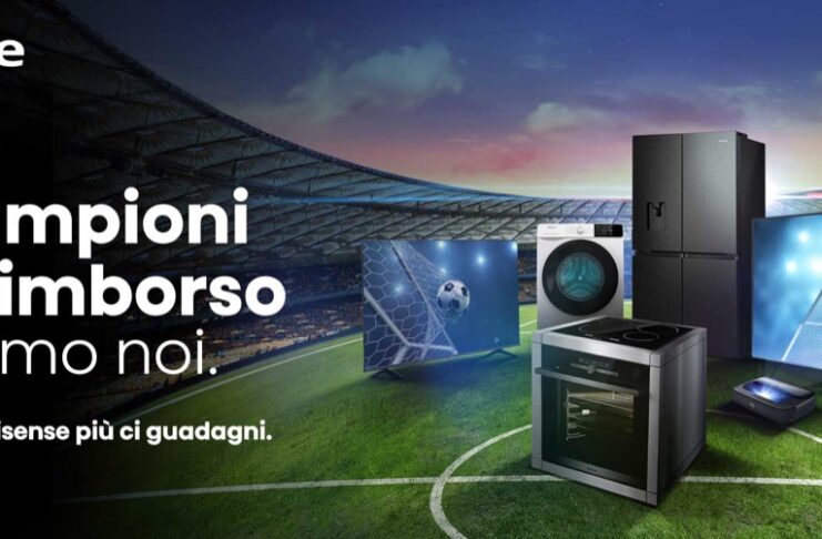 Hisense lancia le promo cashback con rimborsi fino a 300 euro