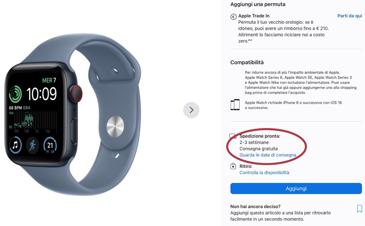 Apple Watch 8 e Ultra, i preordini slittano quasi due mesi