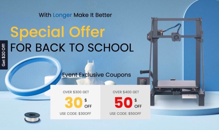 Stampanti 3D e incisori laser a partire da $ 99 col Back to School di LONGER