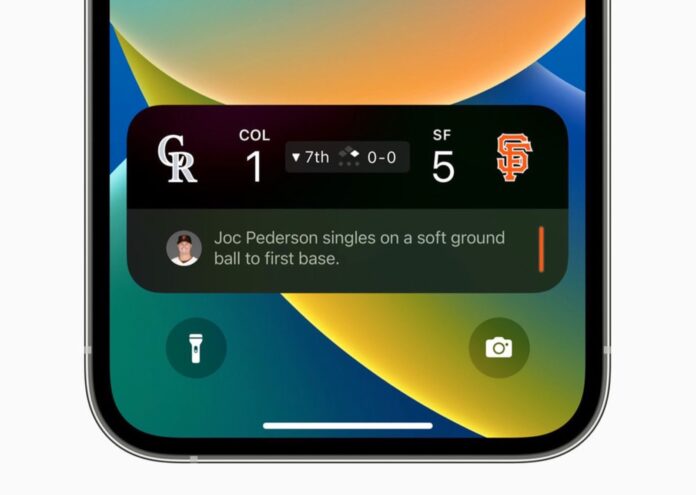 iPhone 14 Pro, risultati sportivi in ​​​​diretta nella Dynamic Island con iOS 16.1