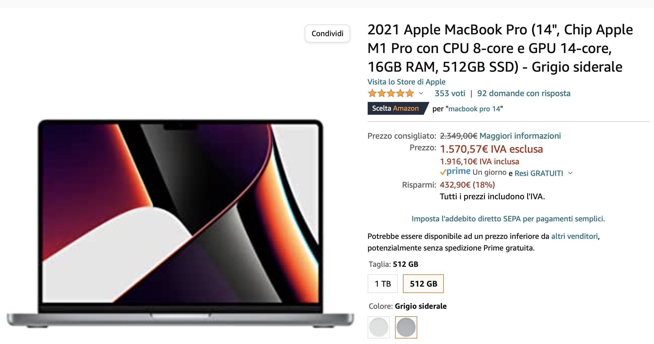 Sconti Amazon dal 12 al 18 % su Mac mini, MacBook e accessori