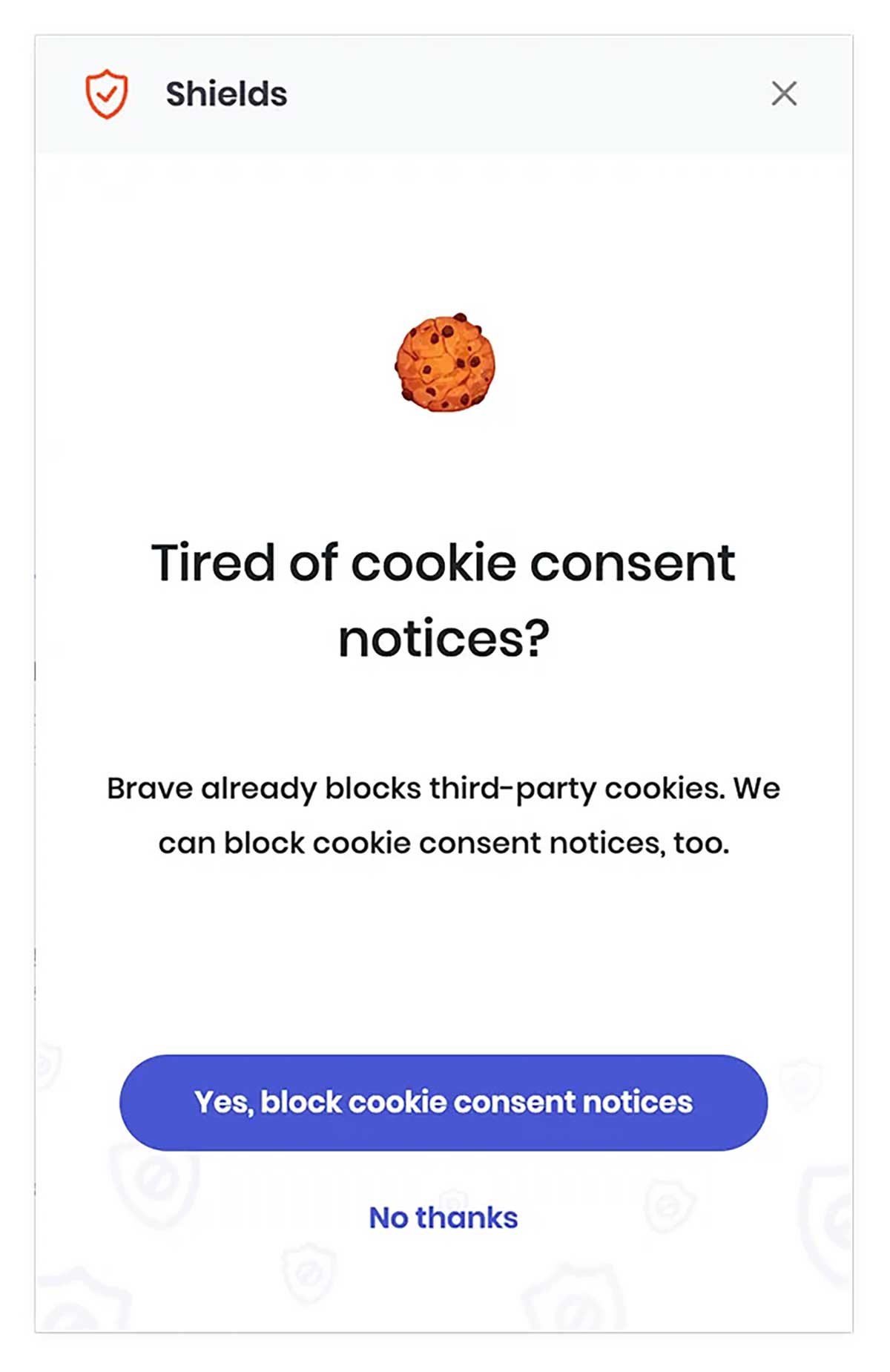 Brave permetterà di bloccare i banner per accettare i cookie