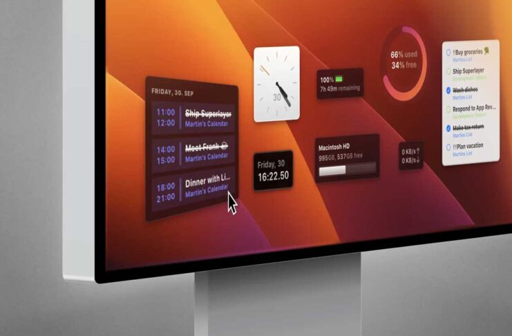 Superlayer ripristina i widget di macOS come su Mac OS X Tiger