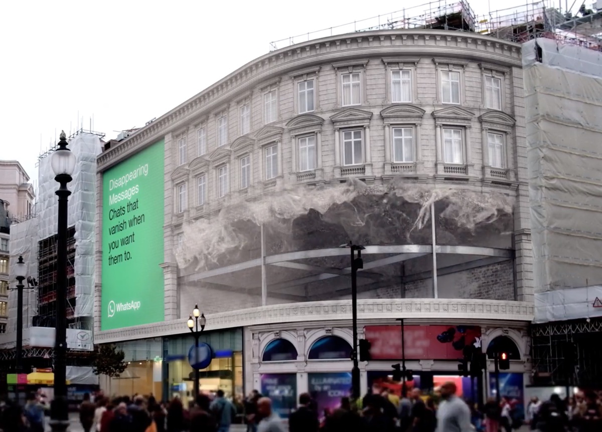 WhatsApp, lo spettacolare spot 3D incanta Londra
