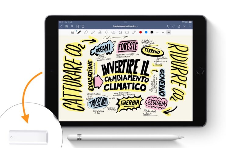 iPad 2022 richiede un adattatore per caricare Apple Pencil