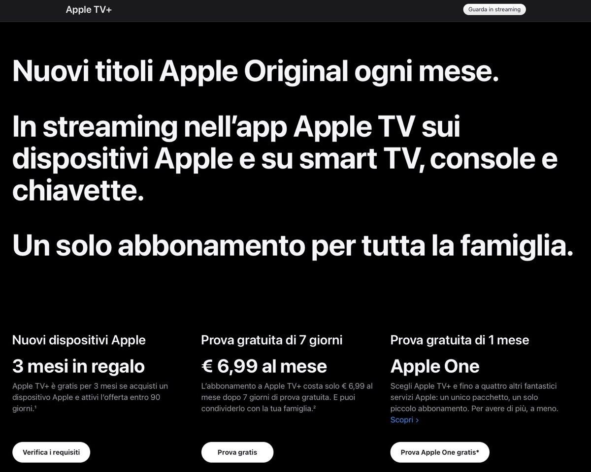 Aumentano i prezzi di Apple Music, Apple TV Plus, Apple One