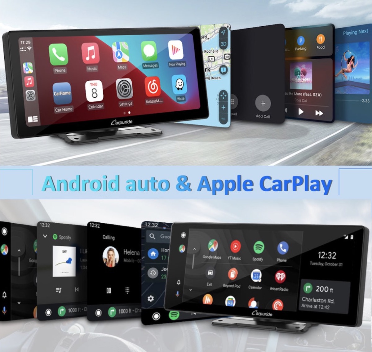 Carpuride W103, Carplay e Android Au Wide e con doppio Bluetooth su tutte le auto Carpuride W103, Carplay e Android Au Wide e con doppio Bluetooth su tutte le auto