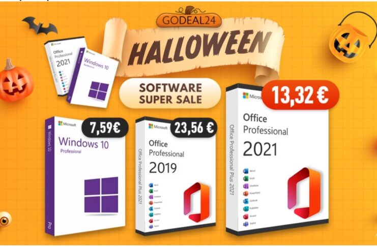 Halloween con Godeal24, Office a soli 13,32 € e Windows 10 Pro in sconto