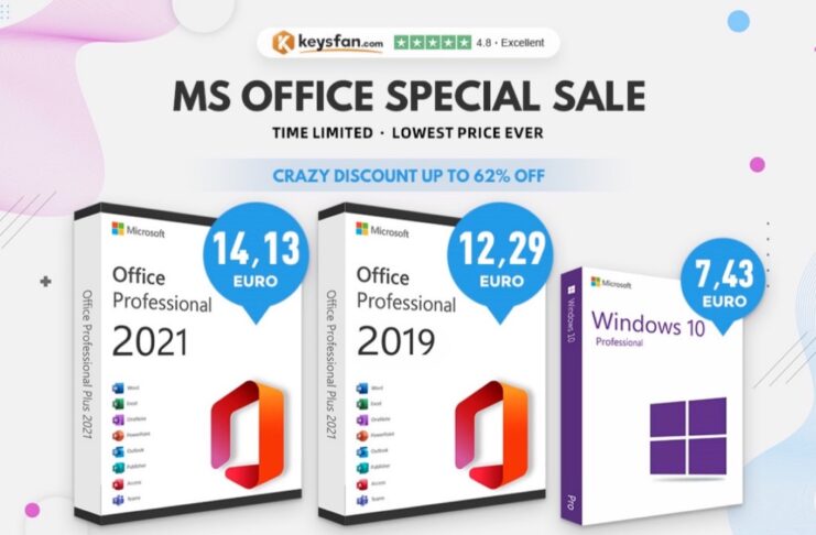 Microsoft Office, varie versioni in sconto a partire da 12,29 euro