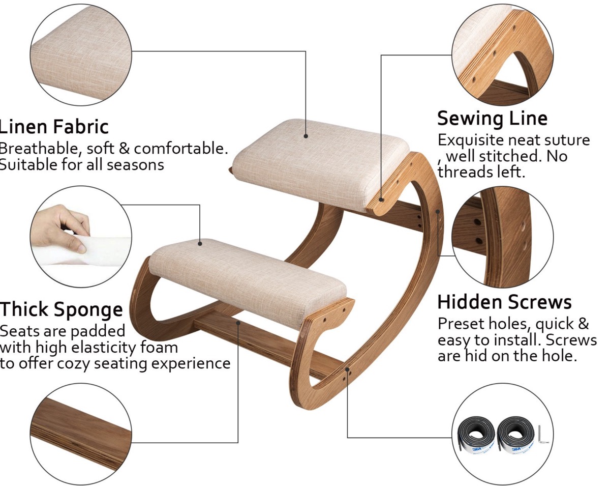 Sedia ergonomica in legno per lavorare al PC: sconto a 64 euro Sedia ergonomica in legno per lavorare al PC: sconto a 64 euro