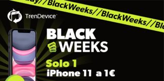 Black Weeks TrenDevice inizia il 3/11, non perdere iPhone 11 a 1€, solo 1 disponibile