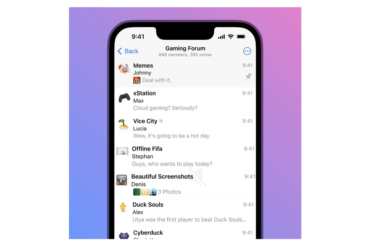 Telegram si aggiorna con i Topic nei gruppi e una frecciatina ad Apple