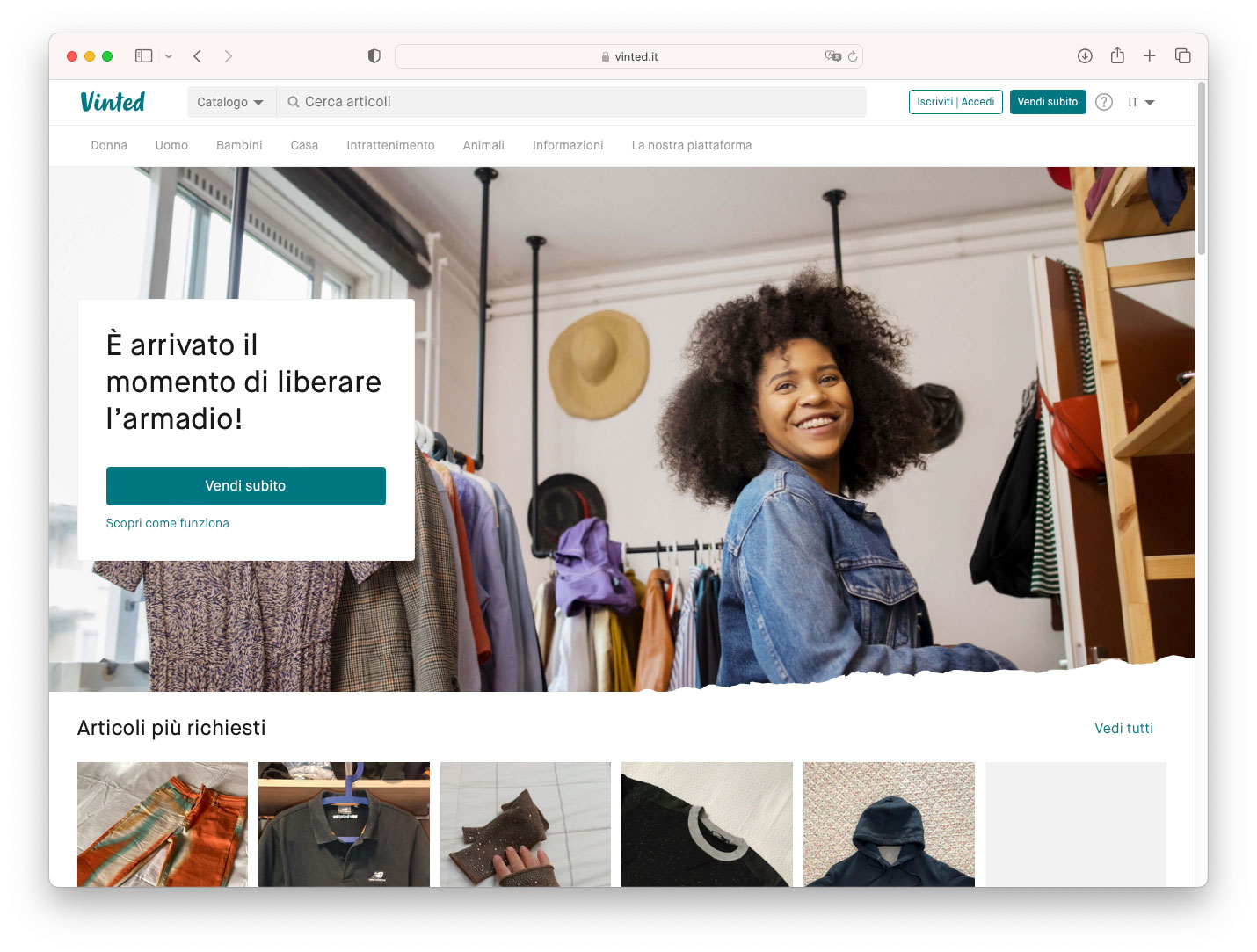 Antitrust, multa Vinted per 1,5 milioni di euro Antitrust, multa Vinted per 1,5 milioni di euro
