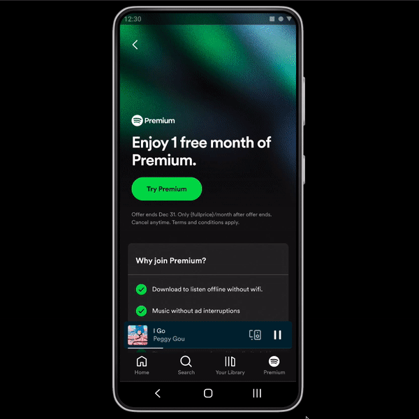 Spotify per Android ora offre pagamenti con sistemi esterni al Play Store