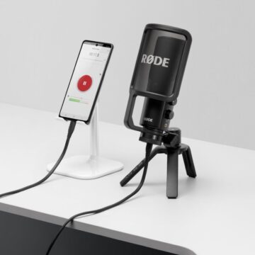 RØDE NT-USB+, microfono USB cardioide a condensatore per iPhone, iPad, Mac e Android