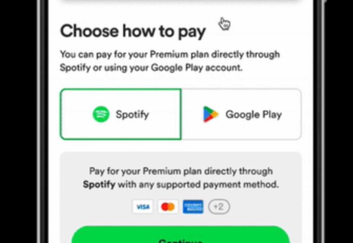 Spotify per Android ora offre pagamenti con sistemi esterni al Play Store