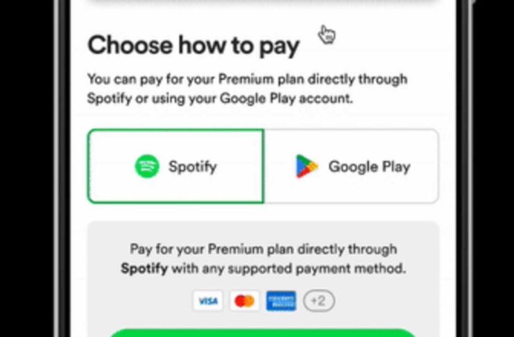 Spotify per Android ora offre pagamenti con sistemi esterni al Play Store