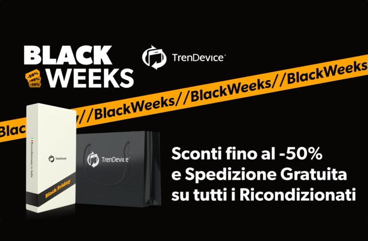 Settimana Black Friday TrenDevice, sconti fino a -50% e Spedizione Gratuita su tutti i Ricondizionati, iPhone 12 da 499,90€