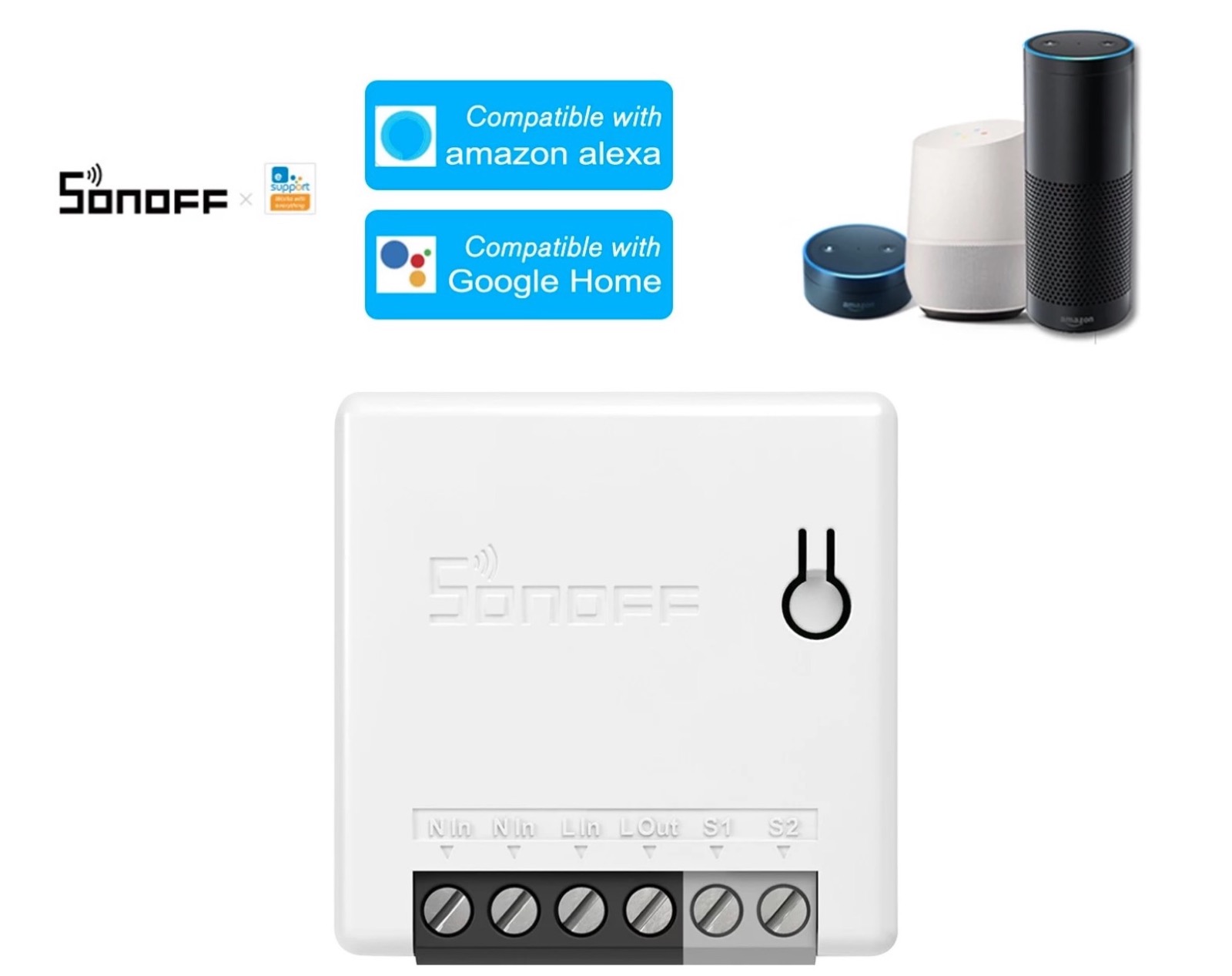 Interruttore intelligente SONOFF MINIR2, kit da tre in sconto a 16,95 € Interruttore intelligente SONOFF MINIR2, kit da tre in sconto a 16,95 €