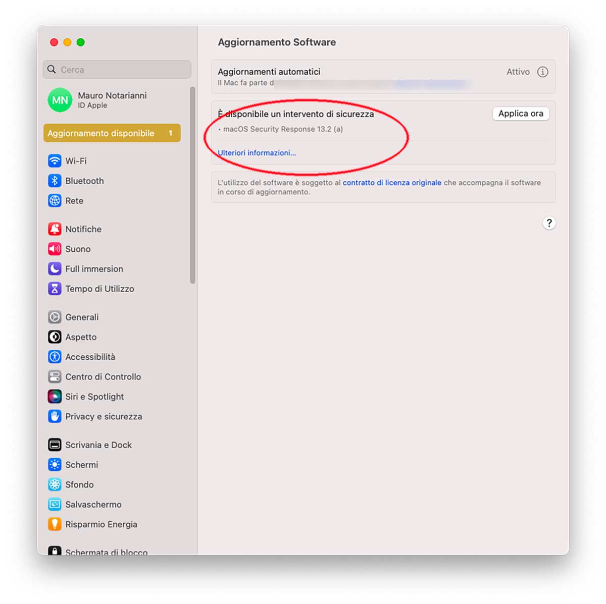 Rilasciato intervento di sicurezza rapido per macOS Ventura 13.2 beta