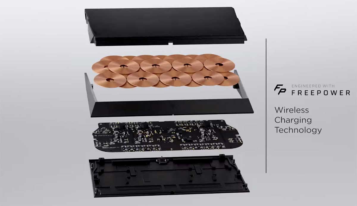 Tesla, una base Qi tipo AirPower per caricare fino a tre dispositivi Tesla, una base Qi tipo AirPower per caricare fino a tre dispositivi