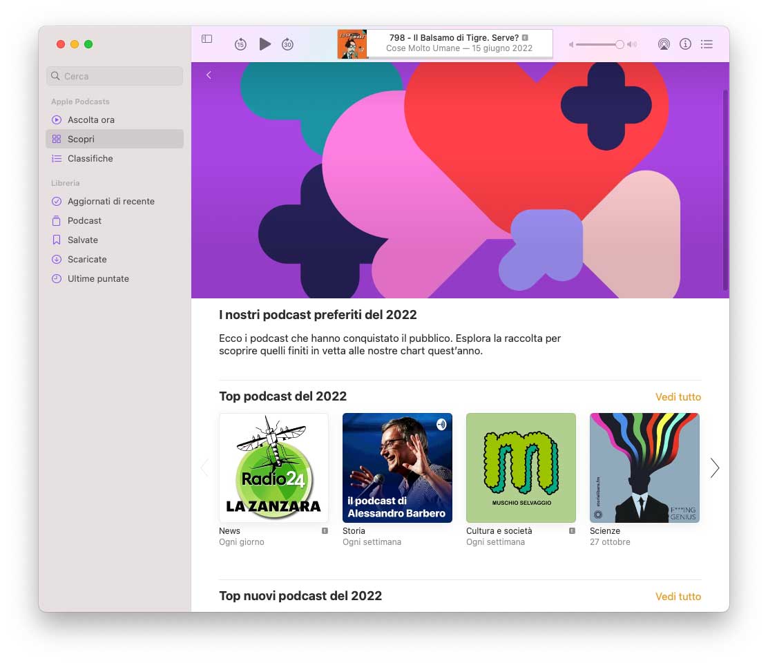 I podcast italiani più seguiti su Apple Podcast nel 2022 I podcast italiani più seguiti su Apple Podcast nel 2022