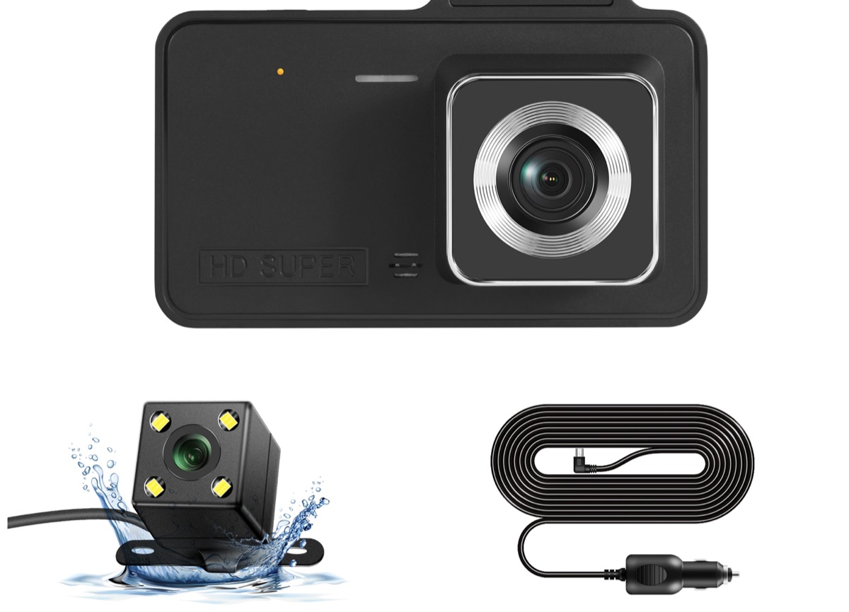 Dash Cam anteriore e posteriore, visuale completa a meno di 20 euro
