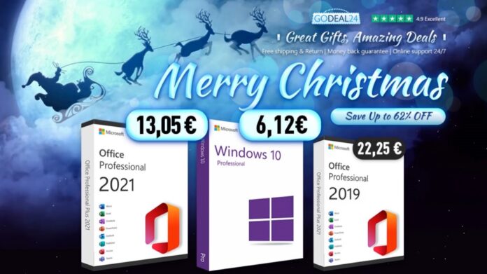 Offerte di Natale Godeal24: Office da 13 € e Windows da 6 €
