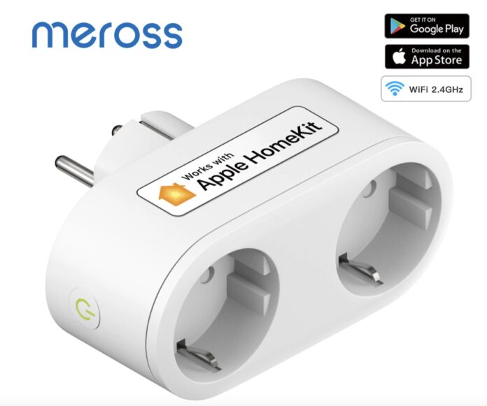 Doppia presa smart Meross, compatibile con HomeKit a 16 euro