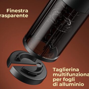 Il cavatappi elettrico GHB apre le bottiglie in 8 secondi