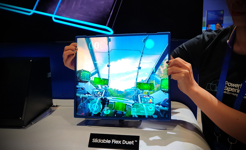 Flex Hybrid, Samsung immagina uno schermo che si piega e si rimpicciolisce