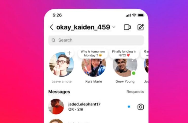 instagram notes in europa