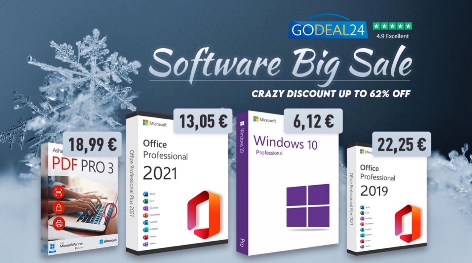 Sconti Godeal24 con licenze Windows, Office e altro a partire da 6 €