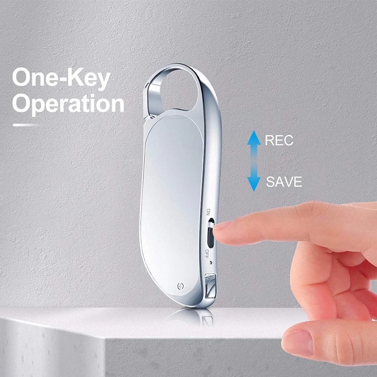 Registratore vocale, per registrare tracce audio discretamente on-the-go