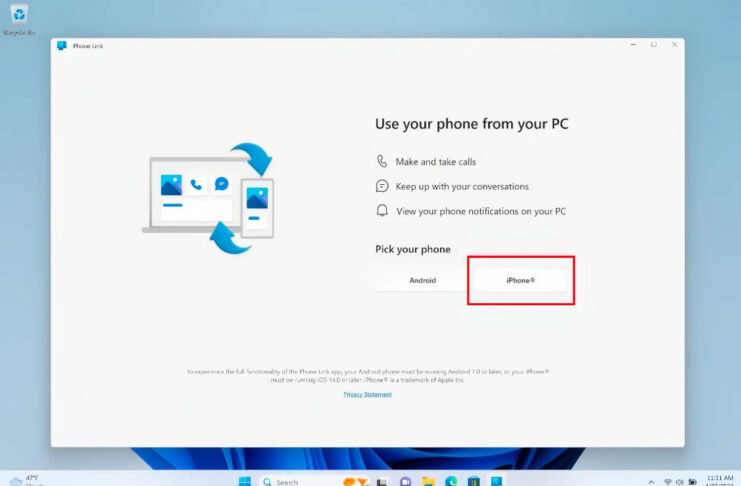 Windows 11, in arrivo il supporto di iPhone per la sincronizzazione diretta