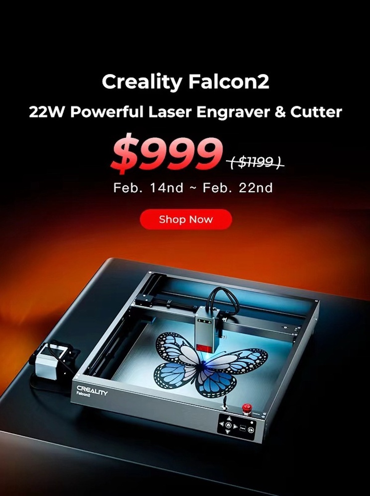 Creality Falcon2, incisore e taglierina laser in sconto